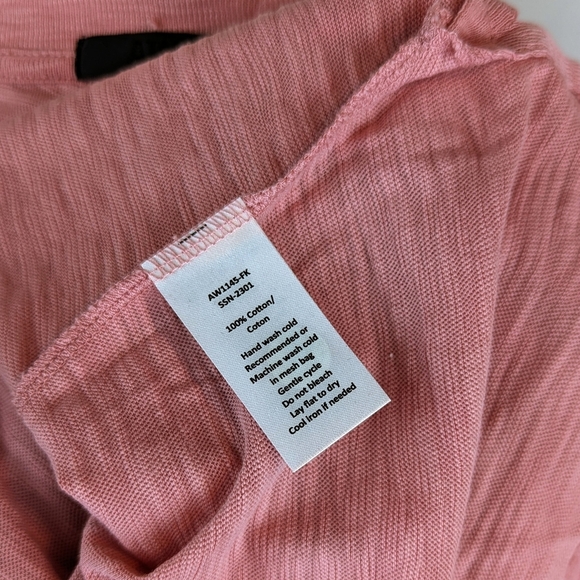 Anthony Thomas Melillo Tee Short Sleeve Slub Knit Cotton Juneberry L NWT - Picture 9 of 9